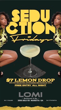 a flyer for seduction friday