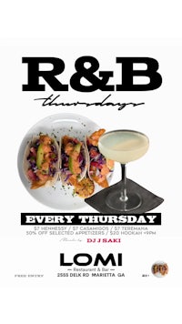 a flyer for r & b thursdays